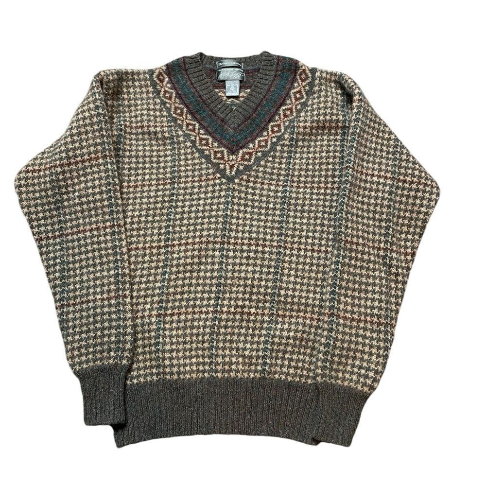 LORD AND TAYLOR Shetland Kensington Collection Wool Sweater Size Large